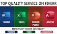 do microsoft office word, excel and power point projects