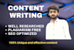 do fast SEO content writing,article writing and creative writing