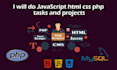 do php, html, css, javascript, website design, website development and tasks