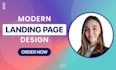 design a modern responsive landing page in figma