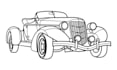 create car silhouette for metal art and laser cutting