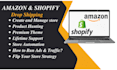 create and manage shopify and amazon dropshipping accounts