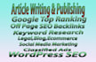write,publish legal article googletopranking keyword backlinks SMM wordpress SEO