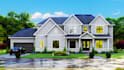 design 3d exterior rendering by architectural house plan