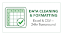 clean format messy data into excel CSV spreadsheet fast