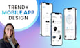 create a trendy lifestyle mobile app design