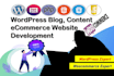 customize,develop wp blog, content, woocommerce website