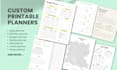design custom digital planners and printable planner in canva