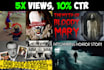 create scary clickbait horror thumbnail