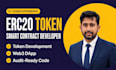 develop a secure erc20 token and custom web3 dapp