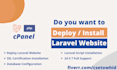 deploy laravel web application in shared hosting server