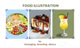create modern food illustrations for packaging, menus and branding