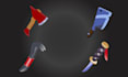 create flat 2d game icons weapons objects and props
