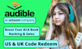 do amazon acx or audible audiobook promotion