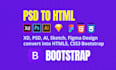 convert figma, xd, PSD to responsive bootstrap theme
