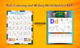 create amazing kids activity book and kids worksheet for KDP