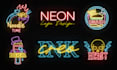 design 3d neon logo, sign and text with animated GIF