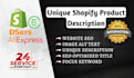 write gorgeous shopify expert product descroption specialist with SEO title