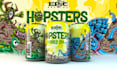 design creative beer label, energy drink, juice and colas