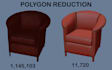 reduce the polygon number of your 3d model