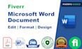 edit, format, and design microsoft word document