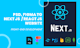 convert figma to react js or next js, frontend developer