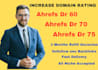increase website domain rating ahrefs dr 60 dr 70 dr 75 with backlinks 3 months