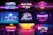 create a 80s retro vintage style neon and chrome 3d logo
