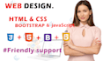 create HTML ,CSS , javascript ,bootstrap website
