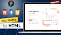 conversion figma to responsive landing page  HTML CSS js
