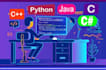 code your c language, cpp, c sharp, java and python programming tasks pro