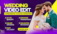 do professional cinematic wedding video editing with color grading correction