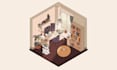 draw a isometric room