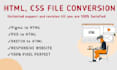 convert figma to responsive HTML and CSS websites