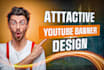 design an youtube banner and logo
