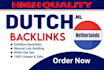 make high da dofollow netherlands domain nl based dutch SEO backlinks