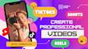 create trendy tiktoks, instagram reels and youtube shorts