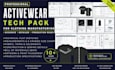 design high detailed activewear tech pack for manufacturing