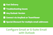 troubleshoot issues or configure google workspace and all emails with outlook