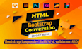 convert  psd to html, xd to html, sketch to html responsive bootstrap 5