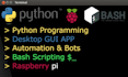 do python,bash programming tasks