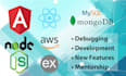 develop angular node js express js mean stack applications