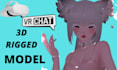 create a professional custom vrchat avatar and vr modeling