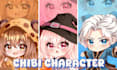 draw chibi art, cute original chibi character for pfp, emotes and sticker