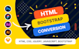 convert PSD to HTML, xd to HTML, figma to HTML with bootstrap