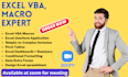 do any excel macro, excel formula, vba, and vba script