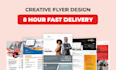 do clean and modern flyer design, print and digital