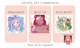 do digital art commission in anime or manga style with free simple icon