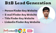 provide b2b lead generation any company website
