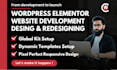 design redesign wordpress elementor pro website  or divi website